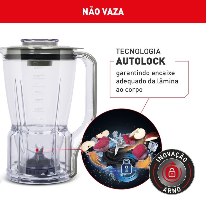 166638-800-auto Liquidificador Arno Power Max XXL 1400W: Potente e moderno